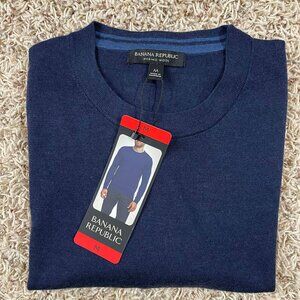 Banana Republic Men’s 100% Merino Wool Sweater Blue, Size Medium (New)